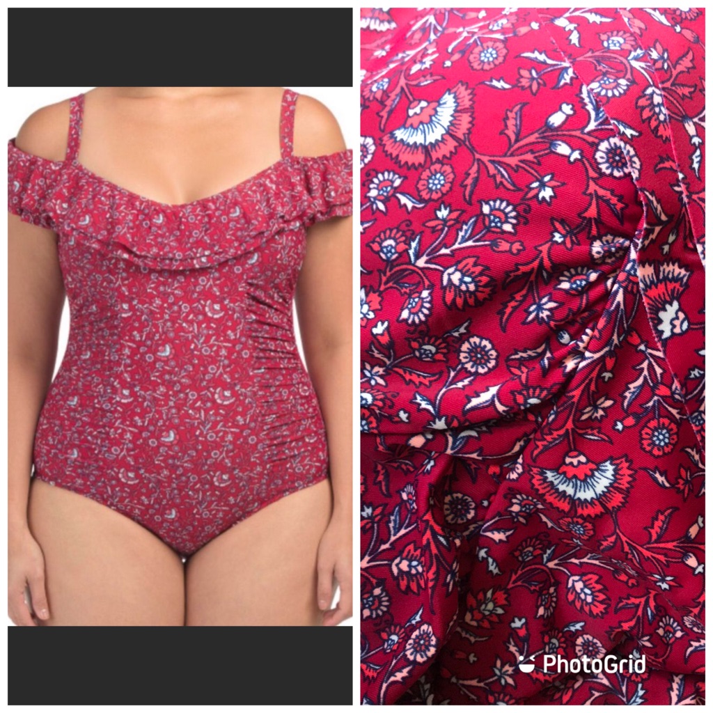 Gottex Red Floral Onepiece Swimsuit